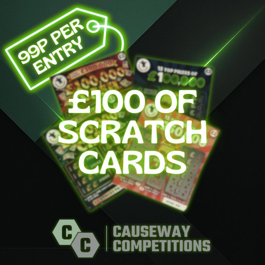 £100 Of Scratch Cards or £75 Cash AUTO-DRAW